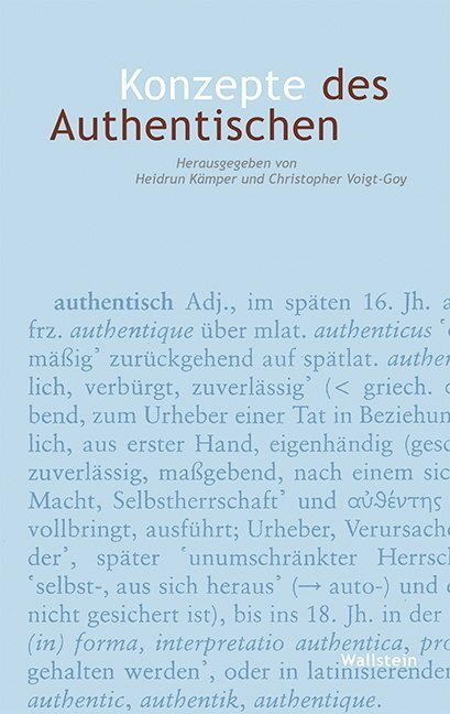 Cover: 9783835330979 | Konzepte des Authentischen | Heidrun Kämper (u. a.) | Taschenbuch