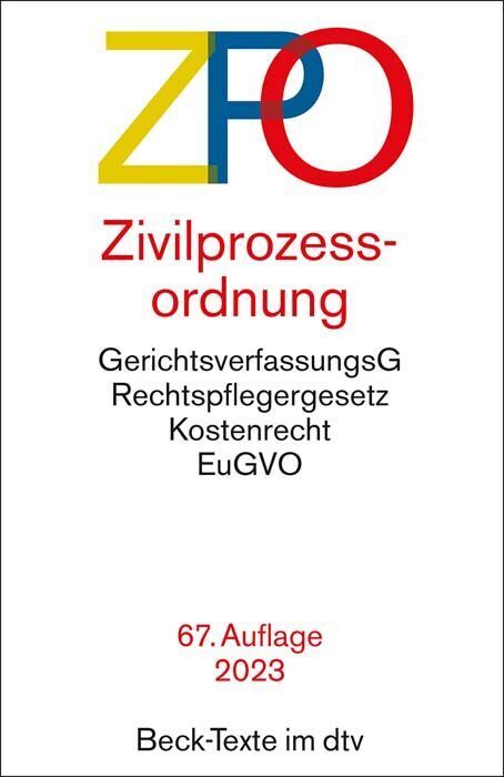 Cover: 9783423532068 | Zivilprozessordnung ZPO | Taschenbuch | Deutsch | 2023 | DTV