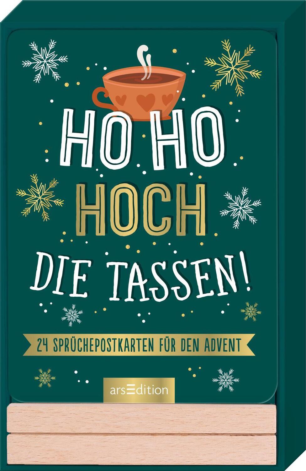 Cover: 4014489129066 | Ho Ho Hoch die Tassen! | 24 Sprüchepostkarten für den Advent | 25 S.