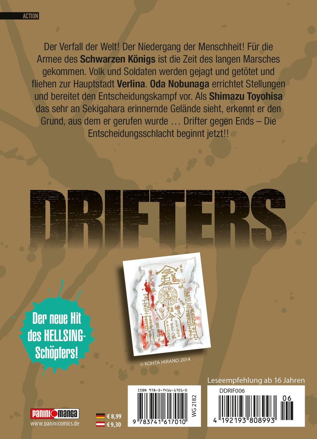 Rückseite: 9783741617010 | Drifters | Bd. 6 | Kohta Hirano | Taschenbuch | Deutsch | 2020