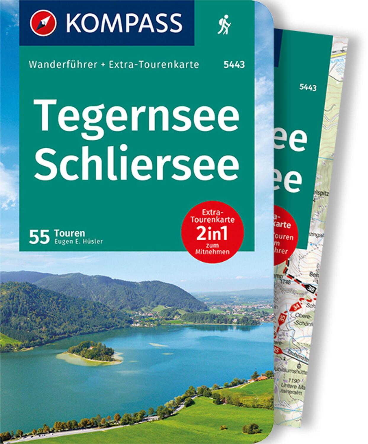 Cover: 9783991212041 | KOMPASS Wanderführer Tegernsee, Schliersee, 55 Touren | Eugen Hüsler