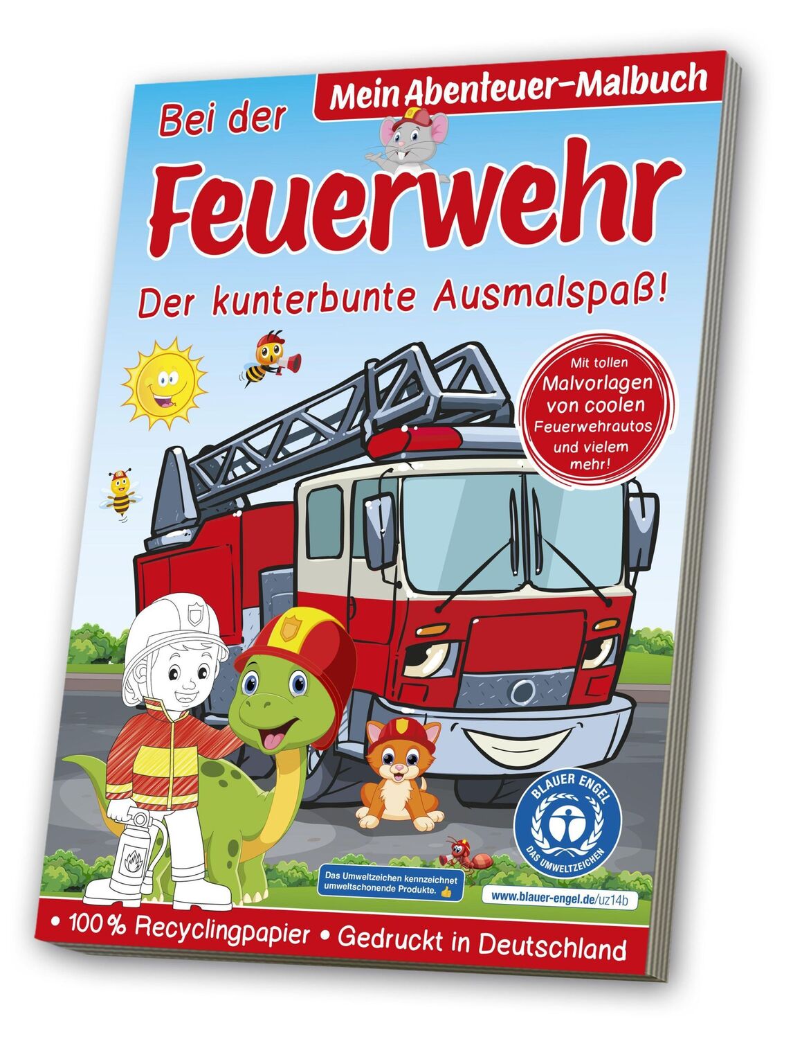 Cover: 4019393988464 | Malbuch Blauer Engel: Feuerwehr | media Verlagsgsellschaft mbH | 64 S.