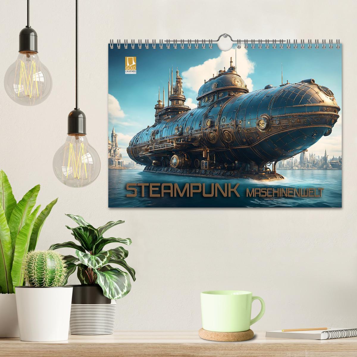 Bild: 9783383826726 | Steampunk Maschinenwelt (Wandkalender 2025 DIN A4 quer), CALVENDO...