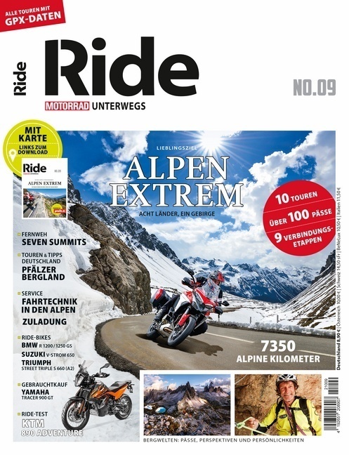 Cover: 9783613320079 | RIDE - Motorrad unterwegs, No. 9 | Alpen extrem | Taschenbuch | 162 S.