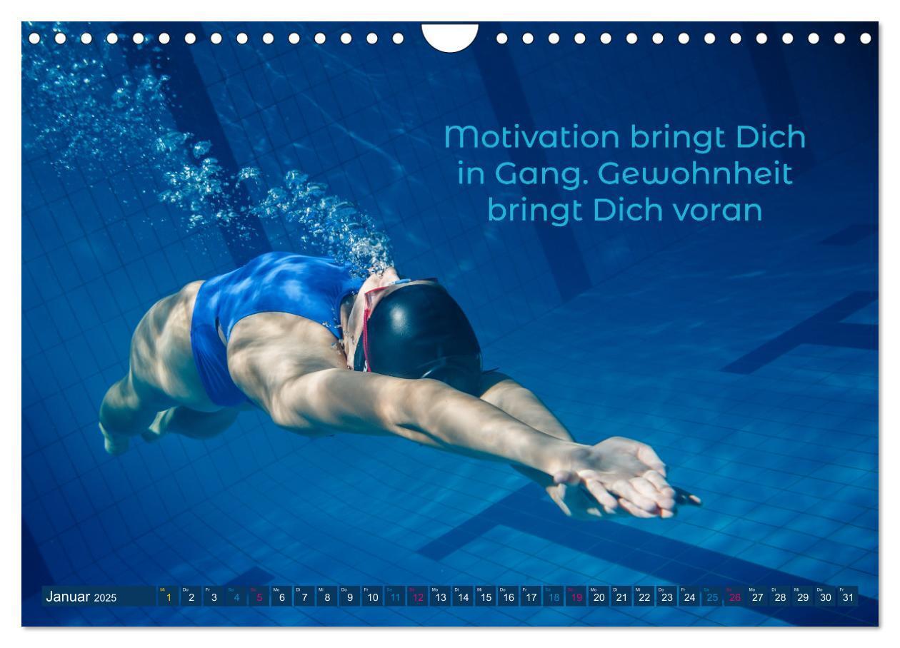 Bild: 9783383867514 | Schwimmen und SUP Begleitet mit coolen Sprüchen (Wandkalender 2025...