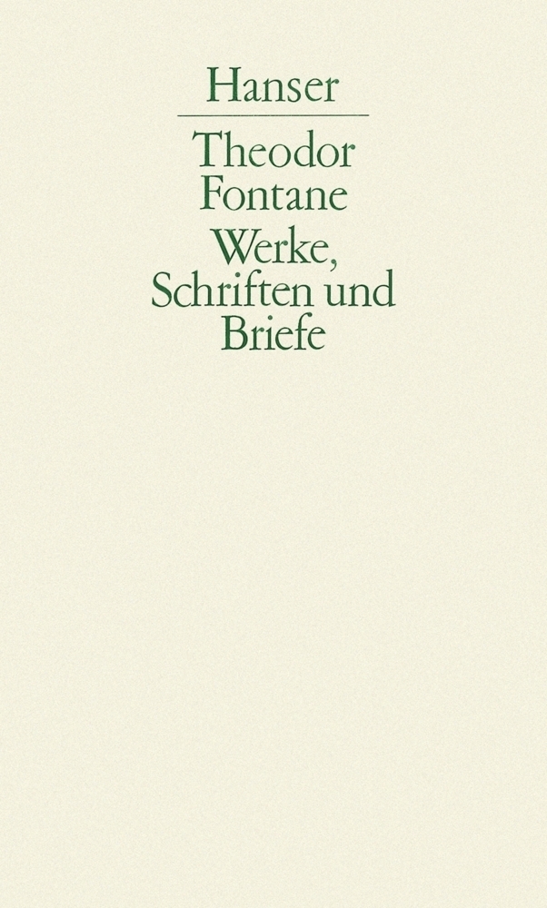 Cover: 9783446118331 | Zur deutschen Geschichte, Kunst und Kunstgeschichte | Theodor Fontane