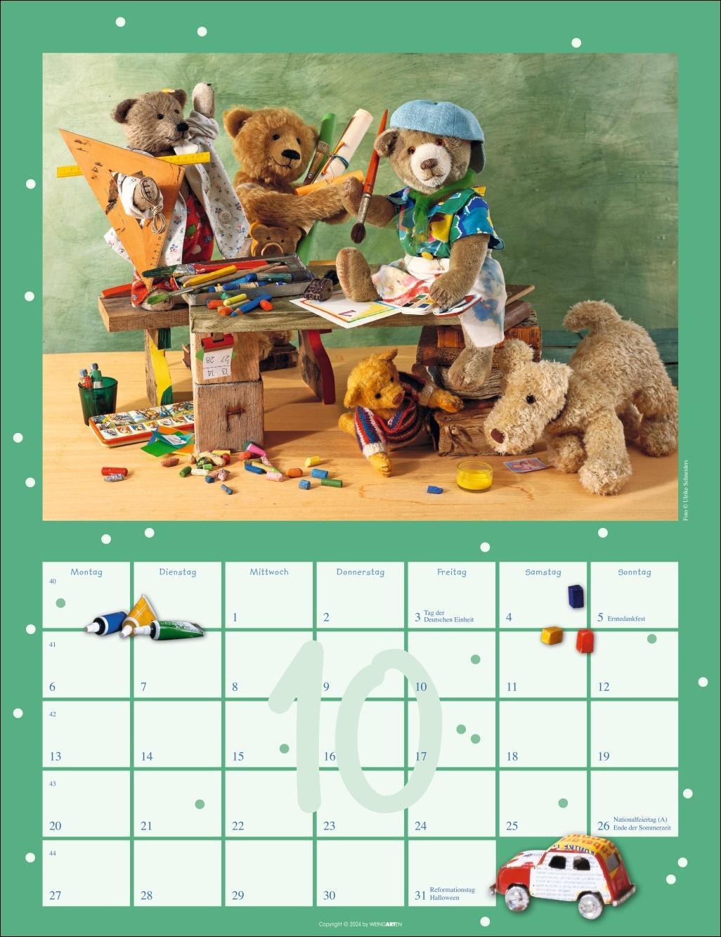 Bild: 9783839900512 | Teddybären Kalender 2025 | Kalender | Spiralbindung | 14 S. | Deutsch