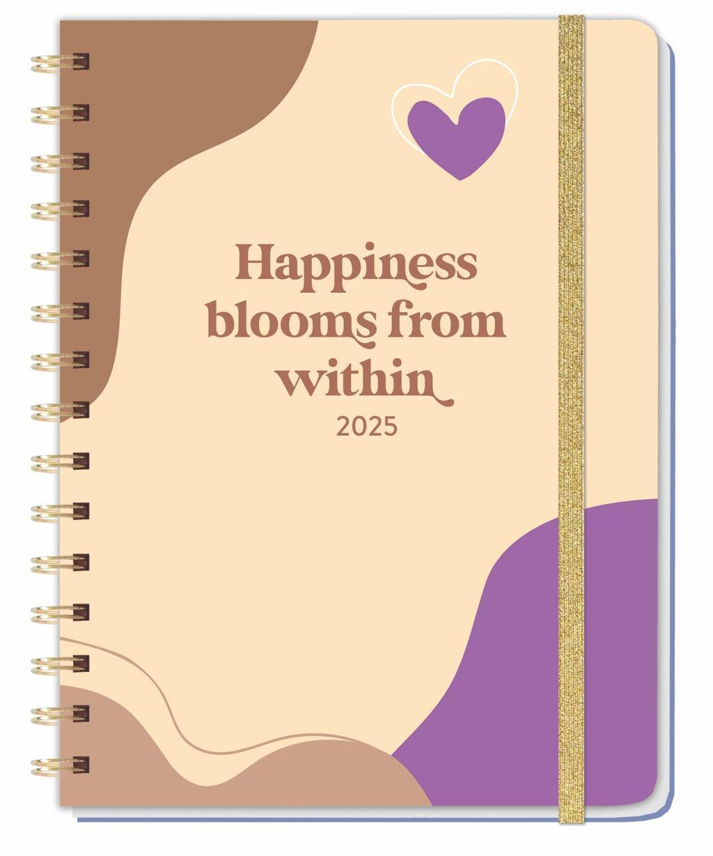 Cover: 9783756408153 | Happiness blooms from within Spiral-Kalenderbuch A5 2025 | Heye | Buch