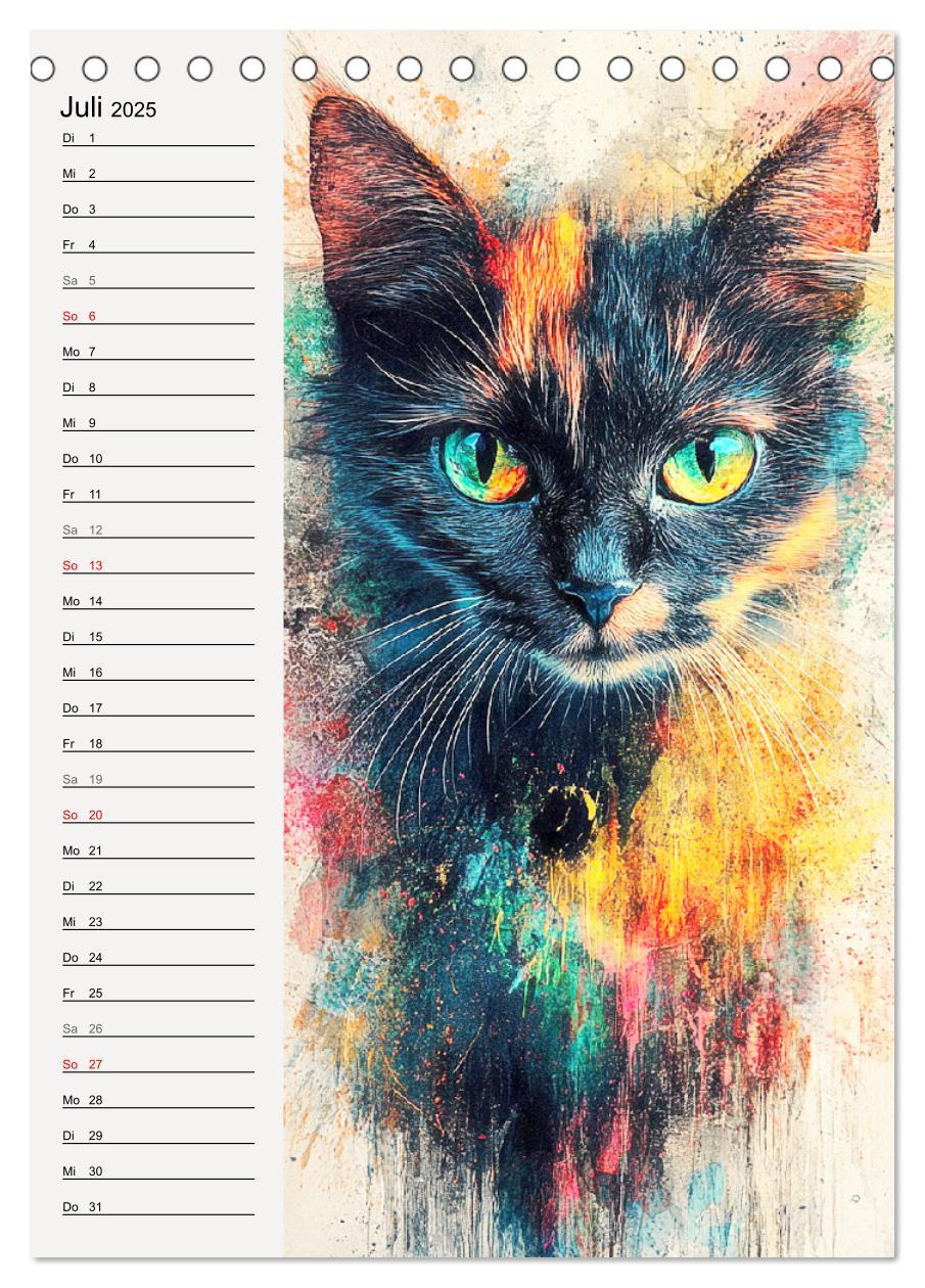 Bild: 9783457211991 | Katzenportraits. Moderne Samtpfoten-Kunst (Tischkalender 2025 DIN...