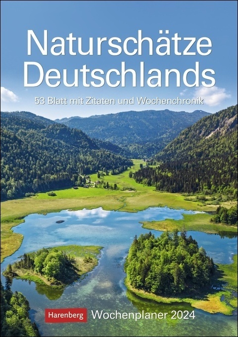 Cover: 9783840032554 | Naturschätze Deutschlands Wochenplaner 2024. Foto-Wandkalender zum...