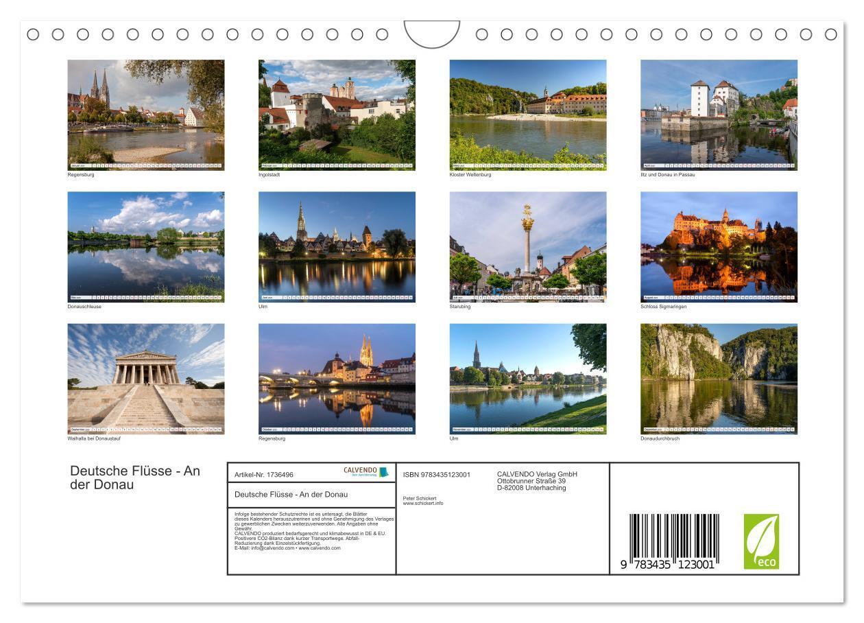 Bild: 9783435123001 | Deutsche Flüsse - An der Donau (Wandkalender 2025 DIN A4 quer),...