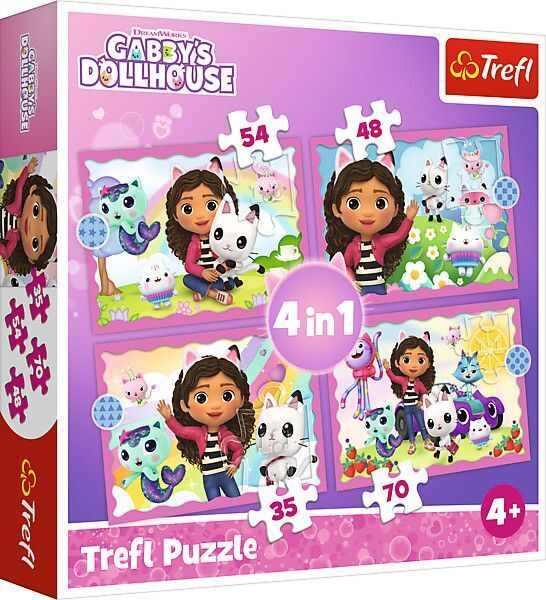 Cover: 5900511346206 | 4 in 1 Puzzle - Gabby's Dollhouse | Spiel | In Kartonage | 34620