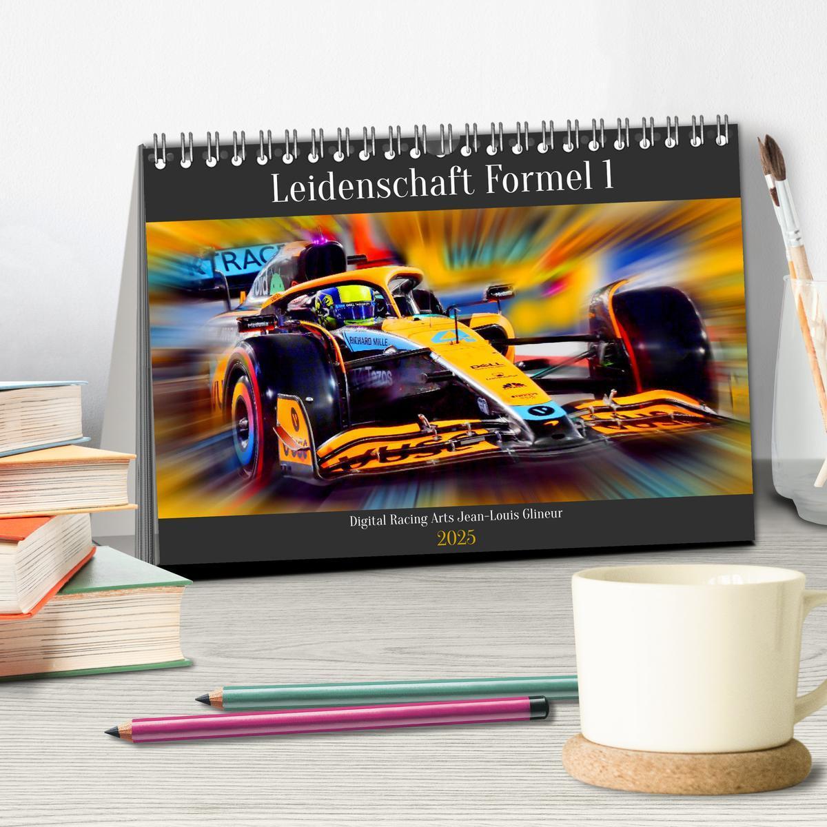 Bild: 9783435000432 | Leidenschaft Formel 1 (Tischkalender 2025 DIN A5 quer), CALVENDO...