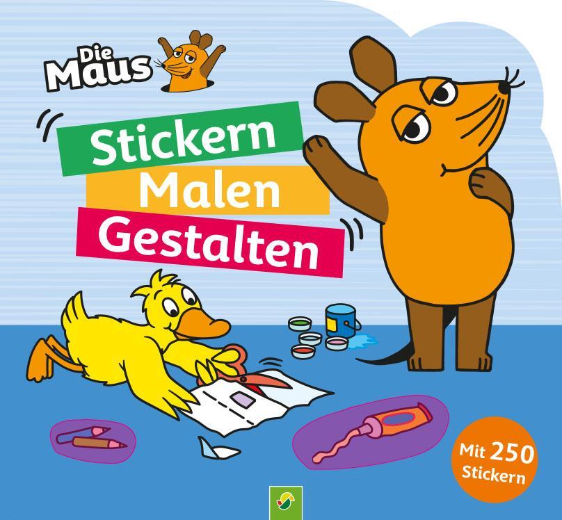 Cover: 9783849943806 | Die Maus - Stickern, Malen, Gestalten: Mit 250 Stickern. | Taschenbuch