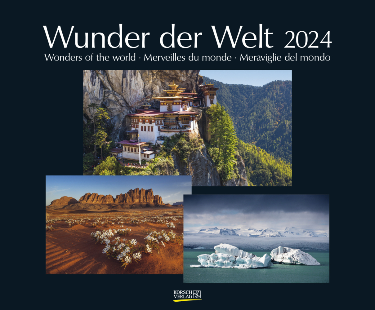 Cover: 9783731867937 | Wunder der Welt 2024 | Korsch Verlag | Kalender | Spiralbindung | 2024