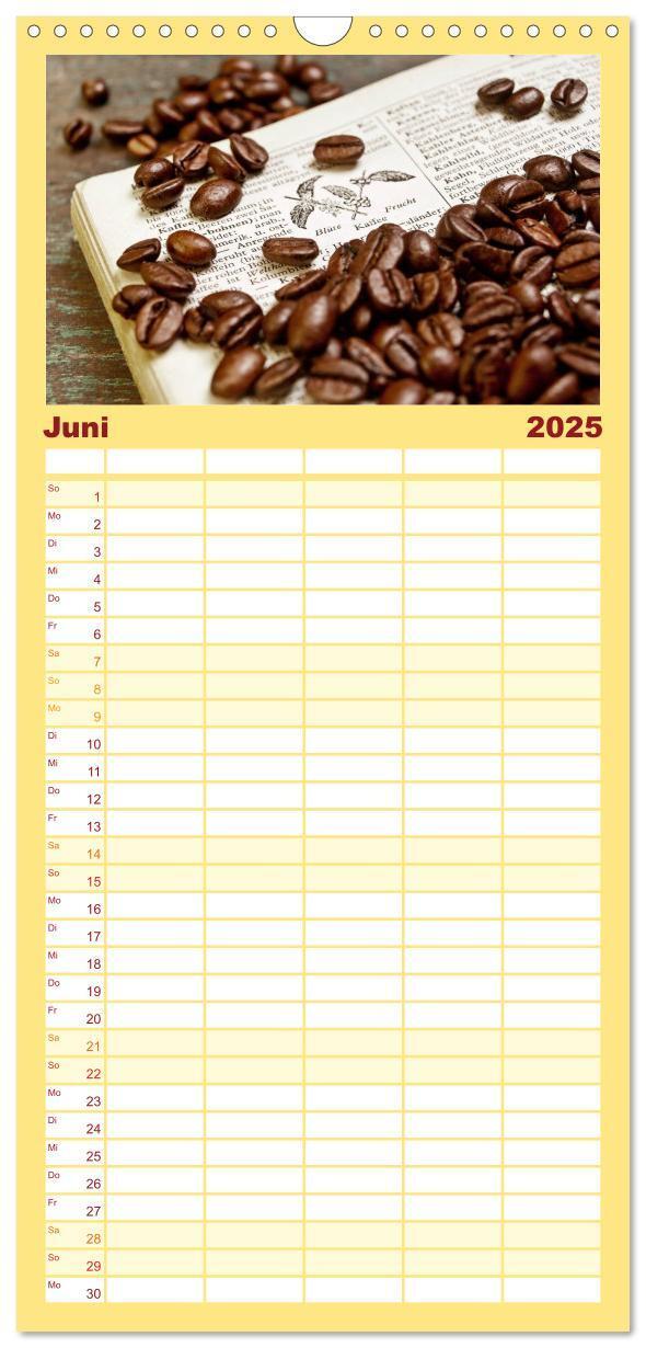 Bild: 9783457126325 | Familienplaner 2025 - KAFFEE 2025 mit 5 Spalten (Wandkalender, 21 x...