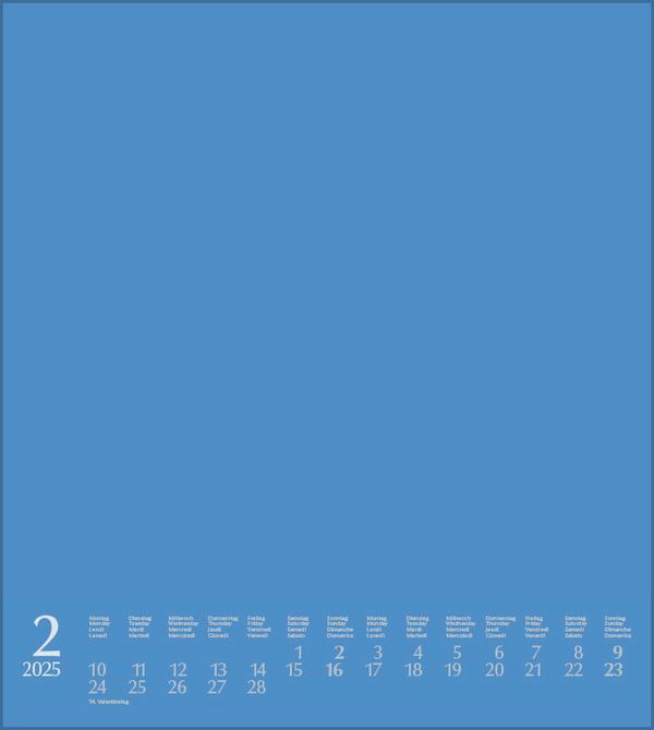 Bild: 9783731877691 | Foto-Malen-Basteln Bastelkalender blau 2025 | Verlag Korsch | Kalender