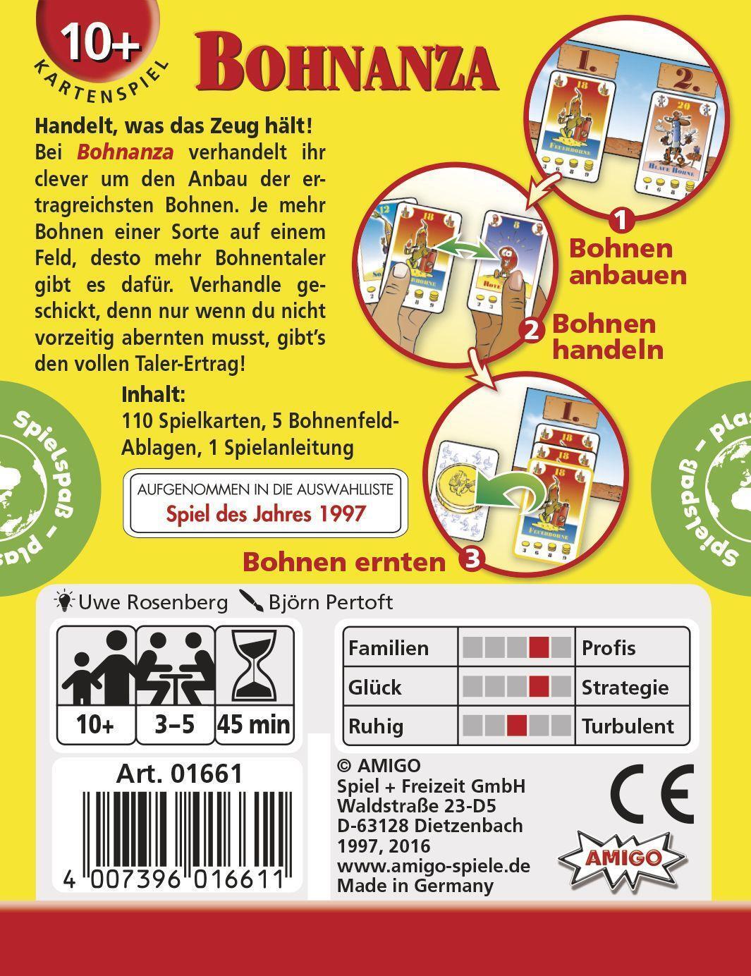 Bild: 4007396016611 | Bohnanza | AMIGO - Kartenspiel | Uwe Rosenberg | Spiel | Brettspiel