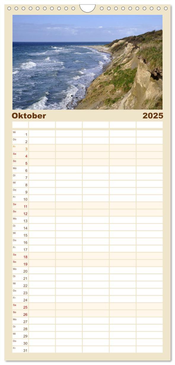 Bild: 9783457124918 | Familienplaner 2025 - Die Ostsee mit 5 Spalten (Wandkalender, 21 x...