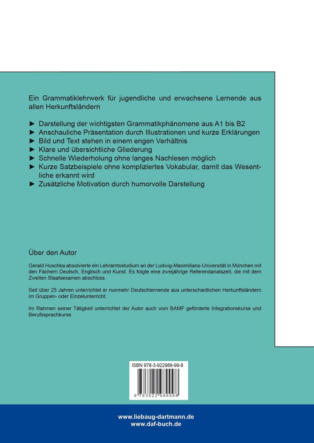 Rückseite: 9783922989998 | Deutsche Grammatik - sehen und verstehen | Gerald Huschka | Buch