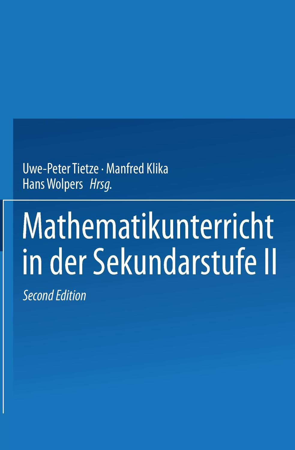Cover: 9783528167660 | Mathematikunterricht in der Sekundarstufe II | Band 1 | Klika (u. a.)