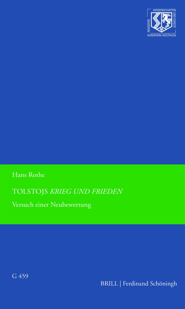 Cover: 9783506702906 | Tolstojs Krieg und Frieden | Versuch einer Neubewertung | Hans Rothe