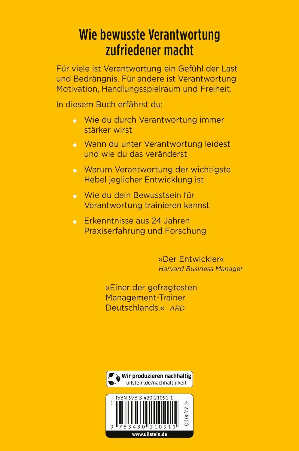 Rückseite: 9783430210911 | Lust auf Verantwortung | Boris Grundl | Taschenbuch | 288 S. | Deutsch