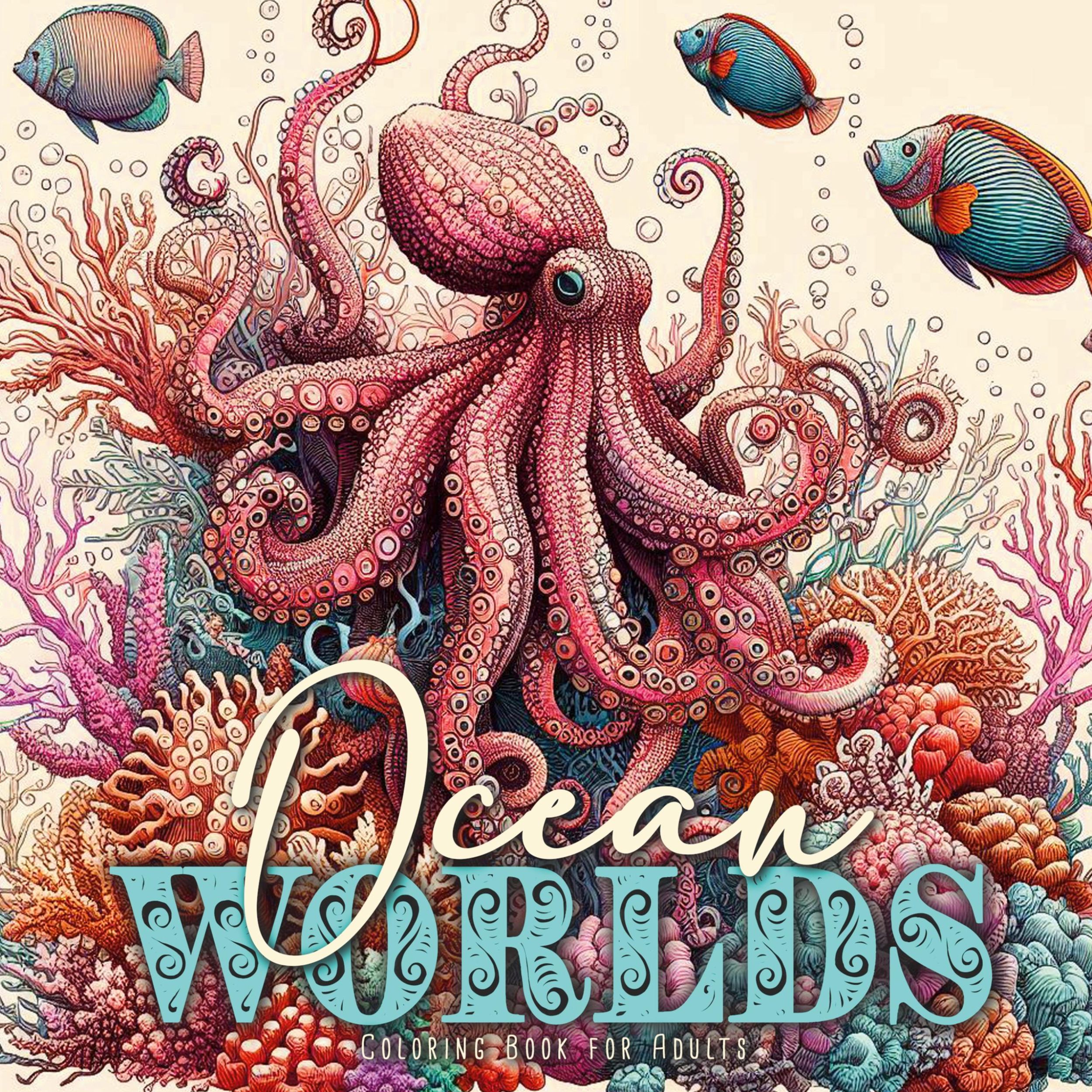 Cover: 9783758492044 | Ocean Worlds Coloring Book for Adults | Monsoon Publishing | Buch