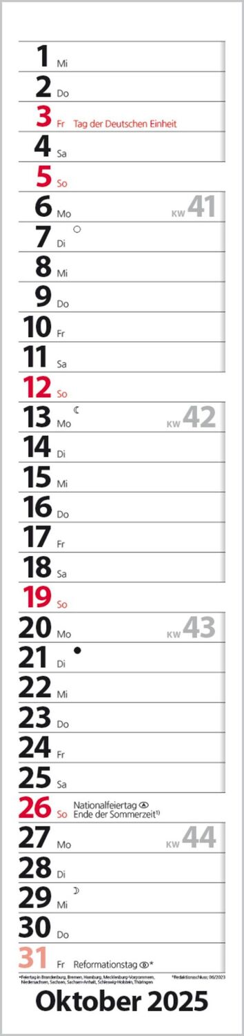 Bild: 9783731879596 | Streifenplaner Compact Rot 2025 | Verlag Korsch | Kalender | 13 S.