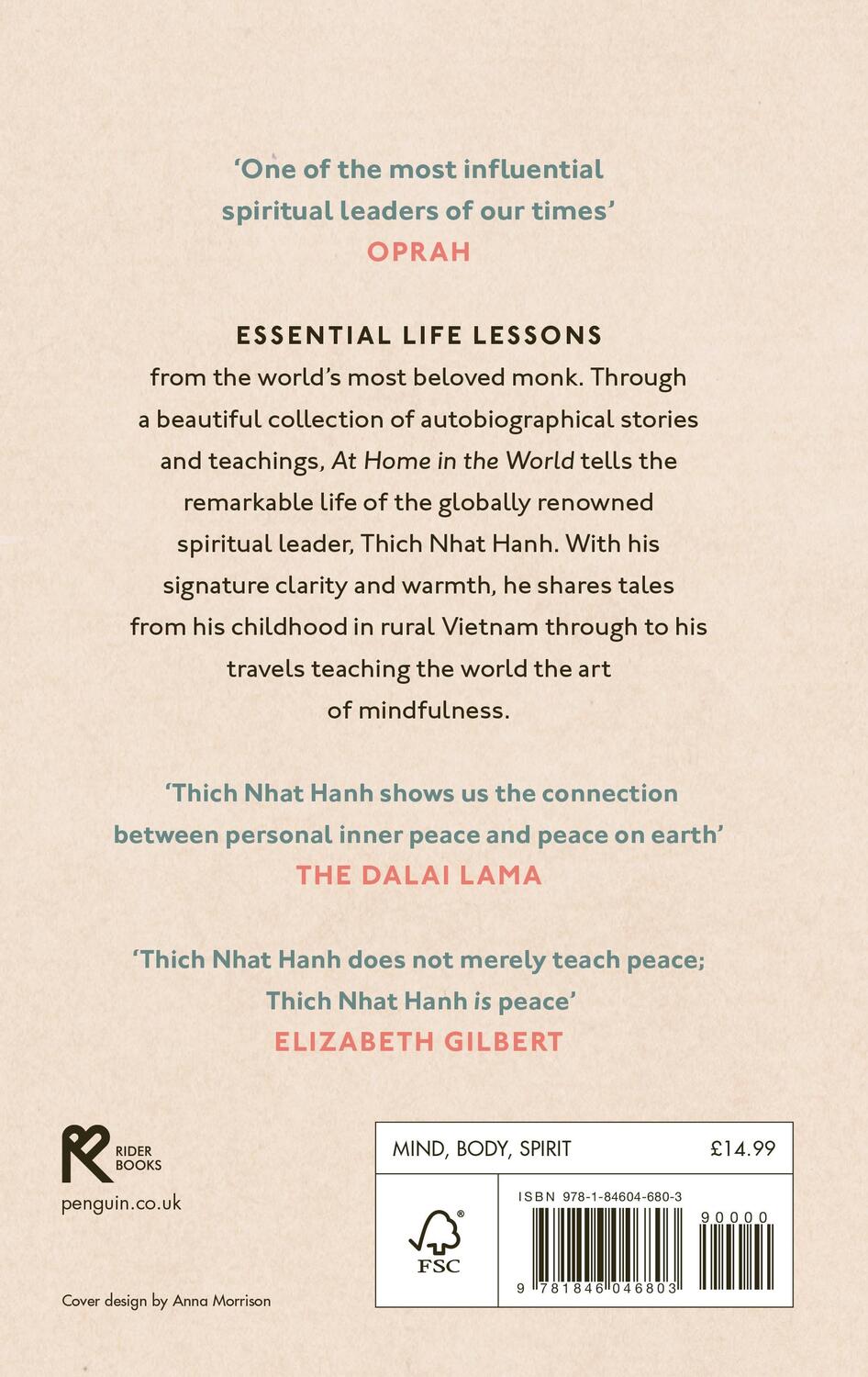 Rückseite: 9781846046803 | At Home In The World | Lessons from a remarkable life | Hanh | Buch
