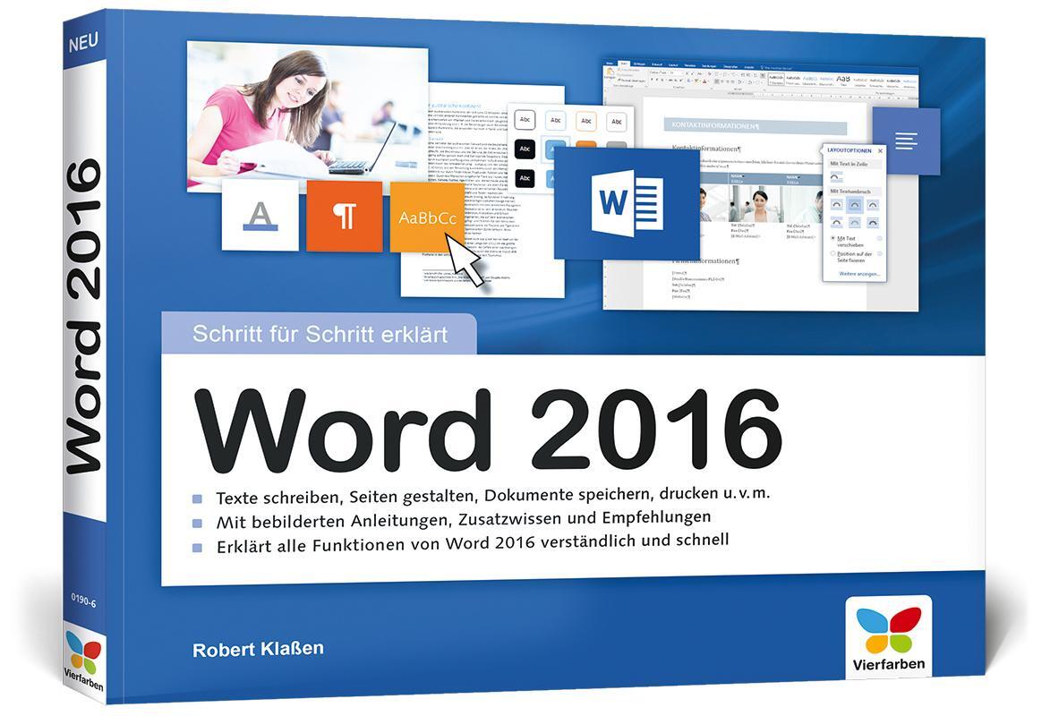 Cover: 9783842101906 | Word 2016 - Schritt für Schritt erklärt | Robert Klaßen | Taschenbuch