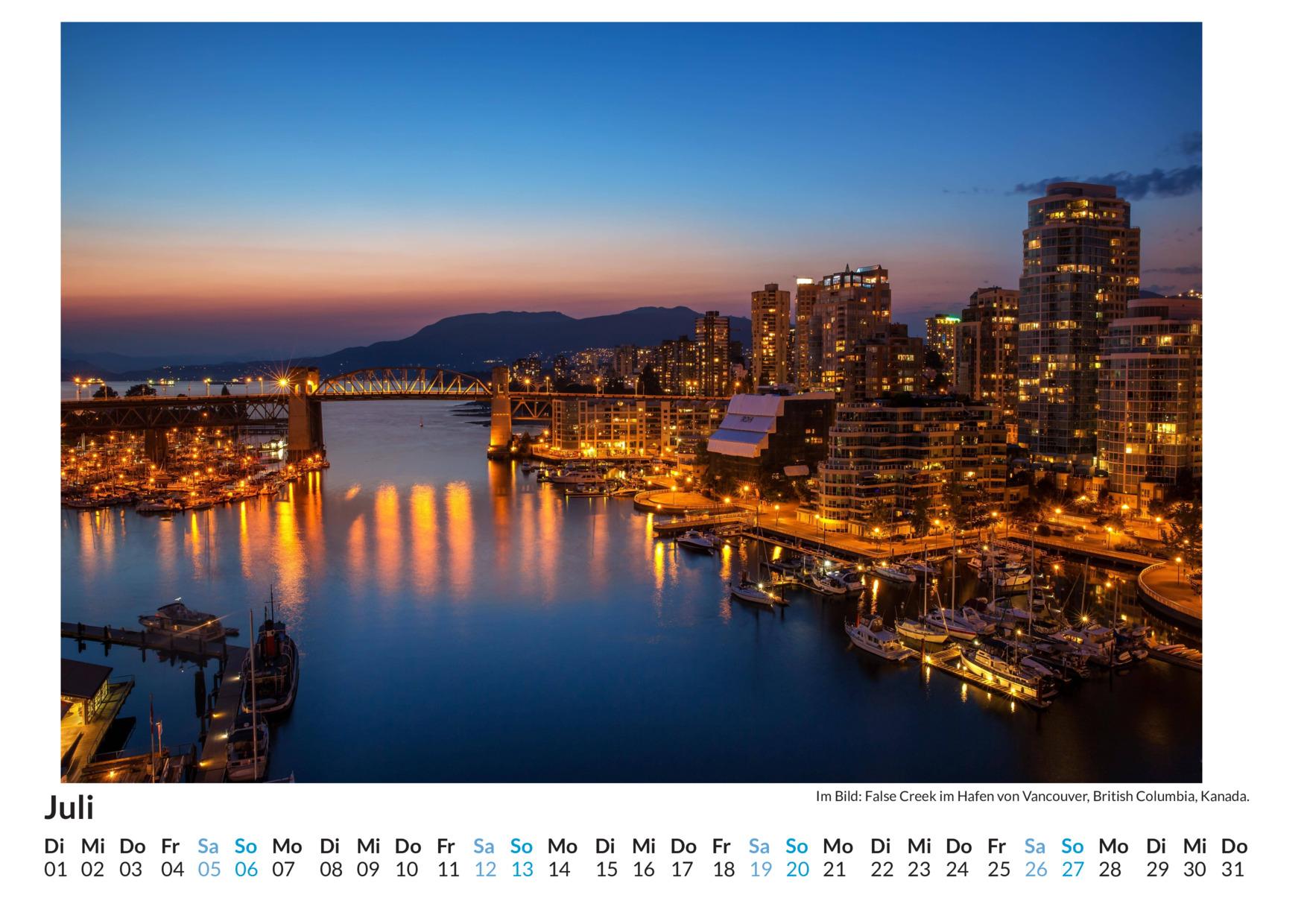 Bild: 9783759121400 | Vancouver - (Wandkalender 2025, Kalender DIN A4 quer,...