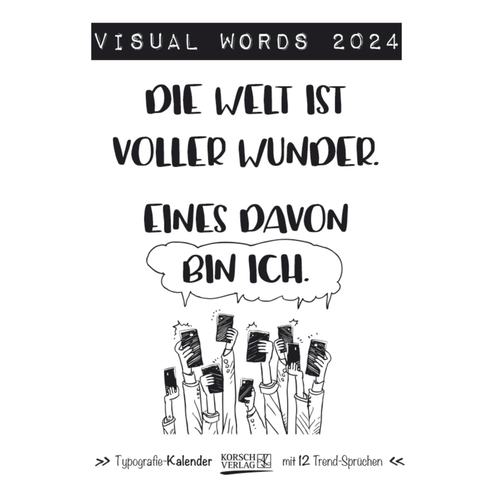 Cover: 9783731869320 | Visual Words 2024 | Korsch Verlag | Kalender | Englisch Broschur