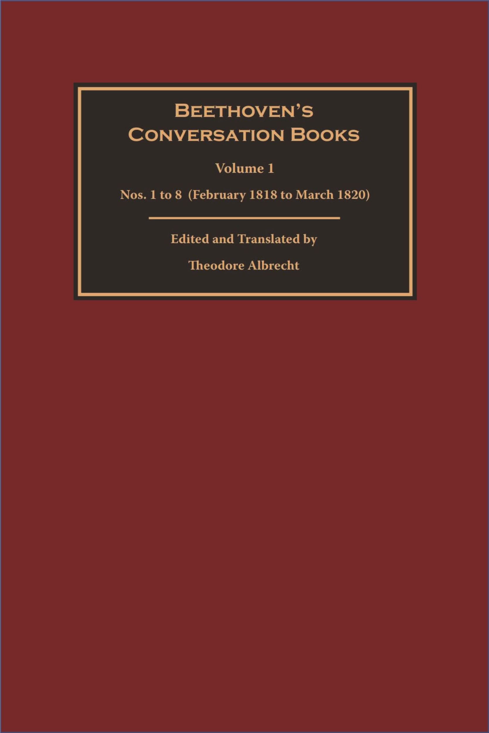 Cover: 9781783271504 | Beethoven's Conversation Books Volume 1 | Theodore Albrecht | Buch