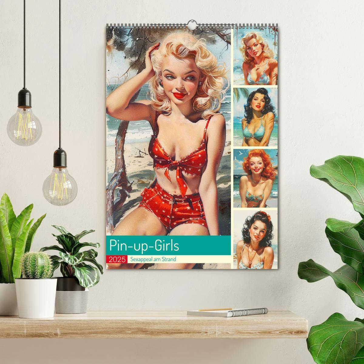 Bild: 9783457126813 | Pin-up-Girls. Sexappeal am Strand (Wandkalender 2025 DIN A2 hoch),...