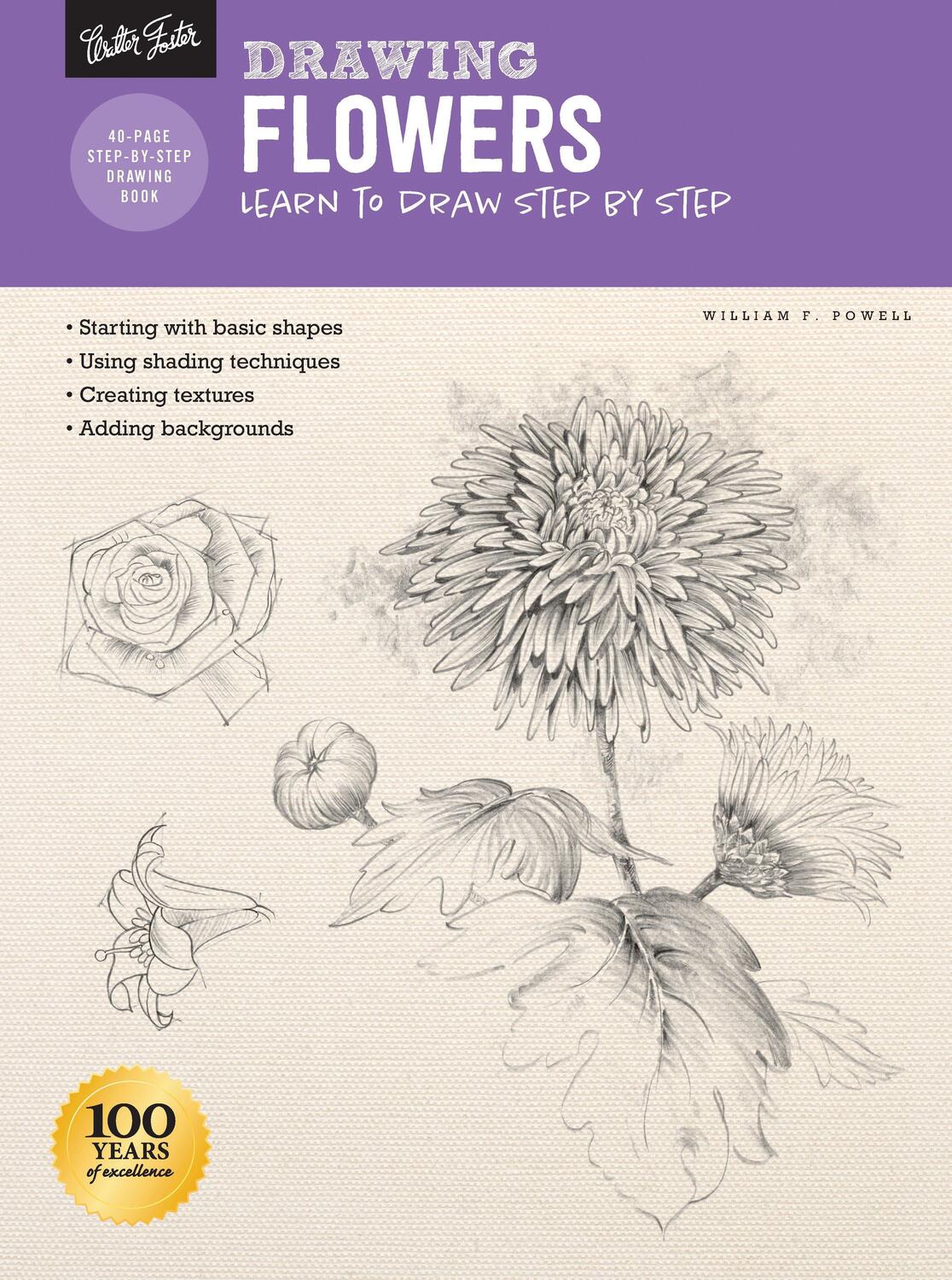 Cover: 9781633227774 | Drawing: Flowers with William F. Powell | Learn to draw step by step