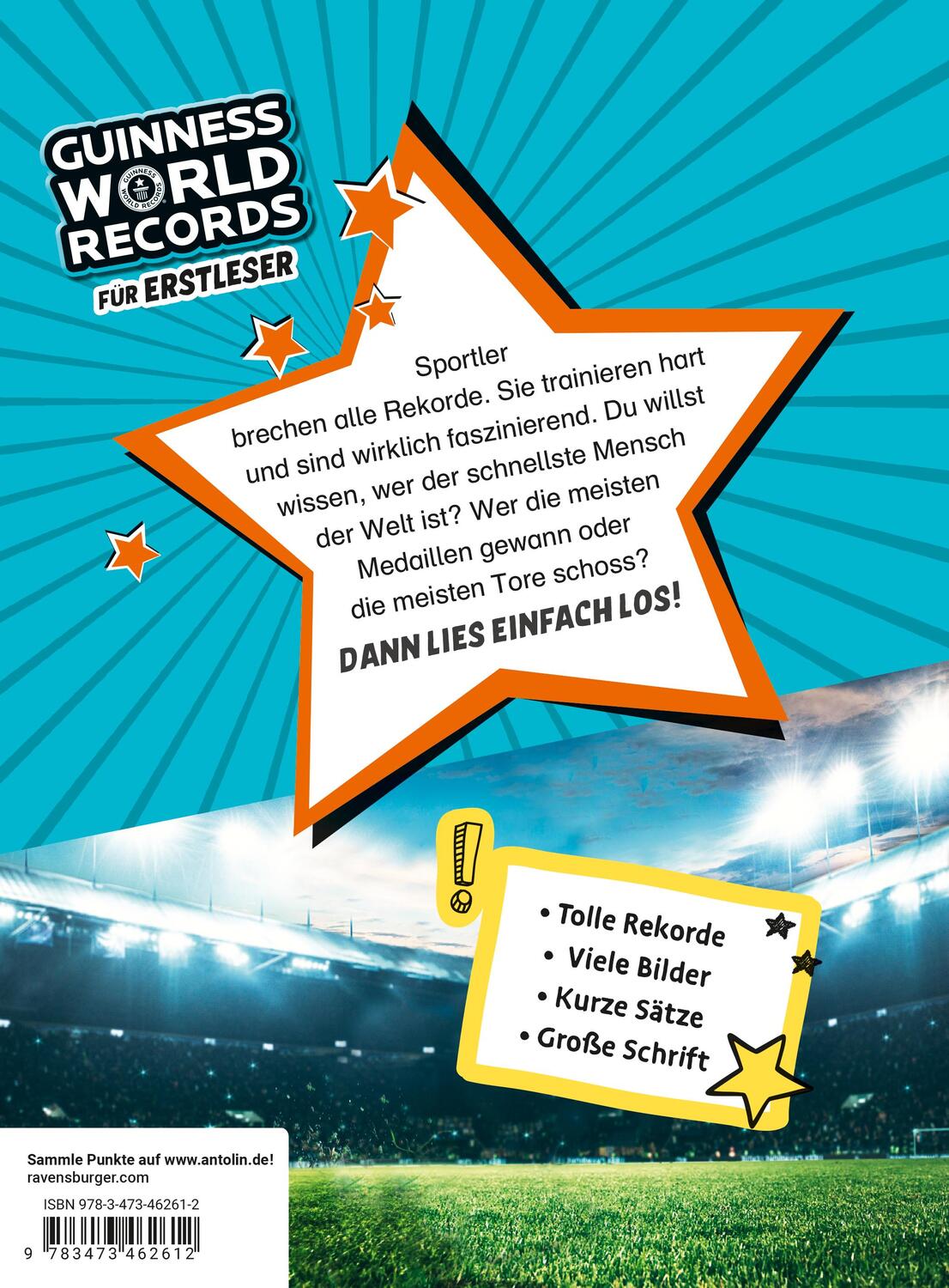 Rückseite: 9783473462612 | Guinness World Records für Erstleser - Sport (Rekordebuch zum...