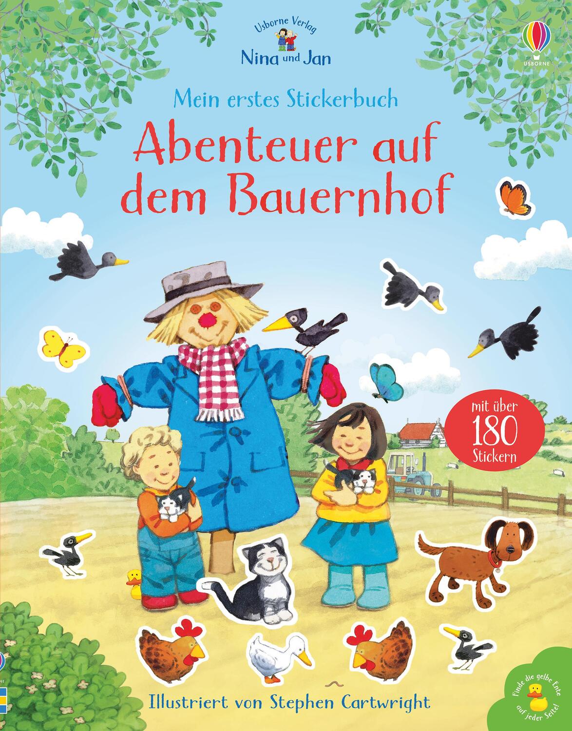 Cover: 9781789412321 | Nina und Jan - Mein erstes Stickerbuch: Abenteuer auf dem Bauernhof