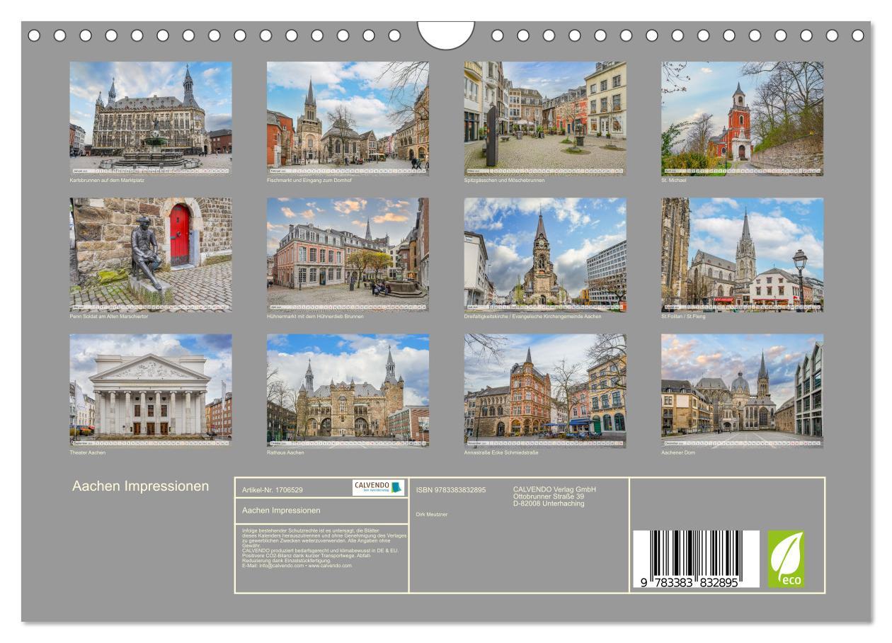 Bild: 9783383832895 | Aachen Impressionen (Wandkalender 2025 DIN A4 quer), CALVENDO...