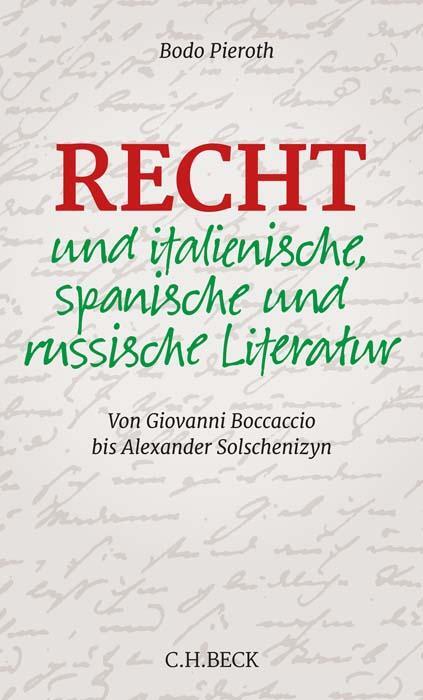Cover: 9783406808197 | Recht und italienische, spanische und russische Literatur | Pieroth