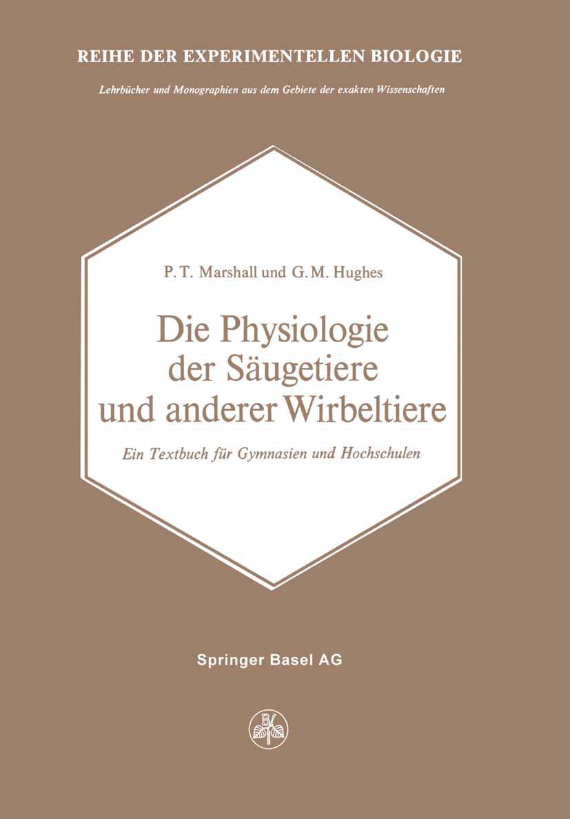 Cover: 9783034859646 | Die Physiologie der Säugetiere und anderer Wirbeltiere | Taschenbuch