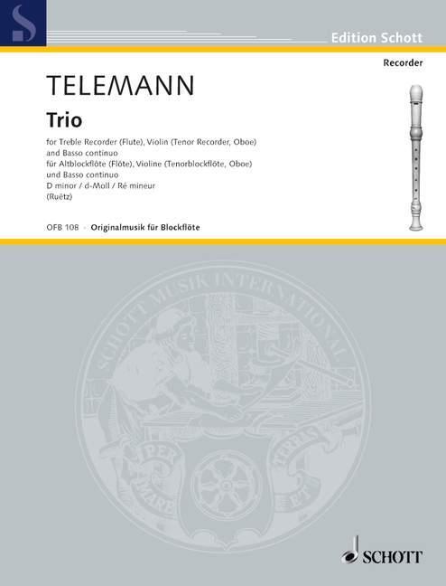 Cover: 9790001099998 | Trio D | Georg Philipp Telemann | Buch | 1984 | Schott Music