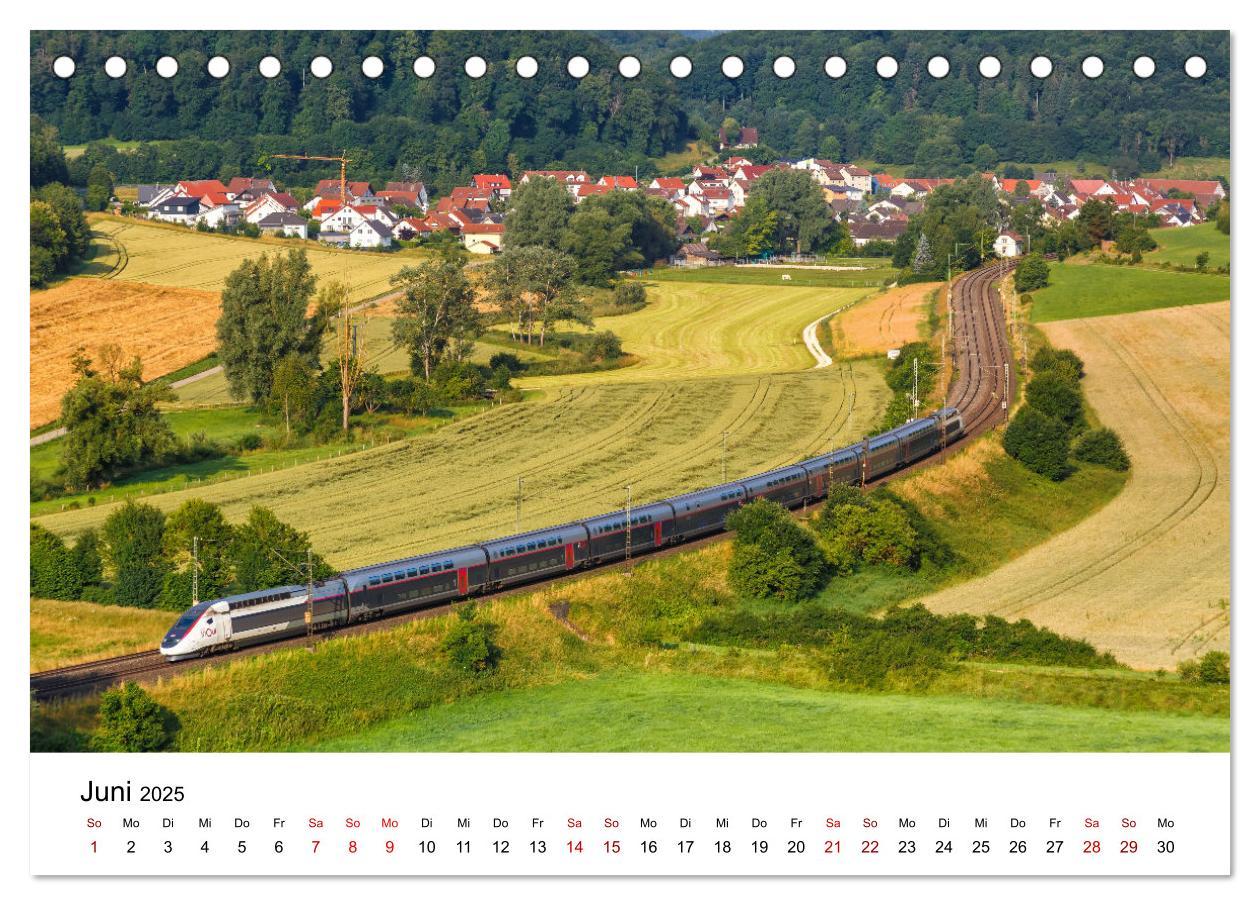 Bild: 9783435034369 | Eisenbahn in Deutschland (Tischkalender 2025 DIN A5 quer), CALVENDO...