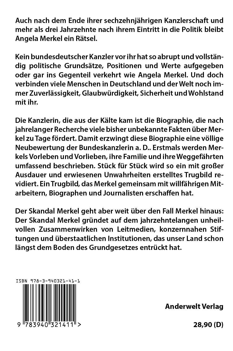 Rückseite: 9783940321411 | Die Kanzlerin, die aus der Kälte kam | Biographie einer Unbekannten