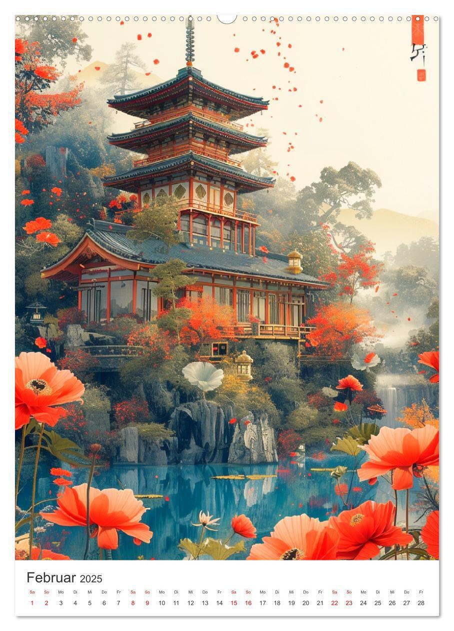 Bild: 9783383816079 | Japan. Impressionen im Aquarell-Stil (Wandkalender 2025 DIN A2...