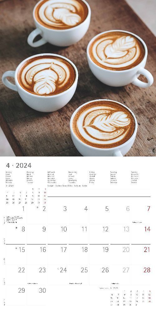 Bild: 4251732335571 | Kaffeegenuss 2024 - Broschürenkalender 30x30 cm (30x60 geöffnet) -...
