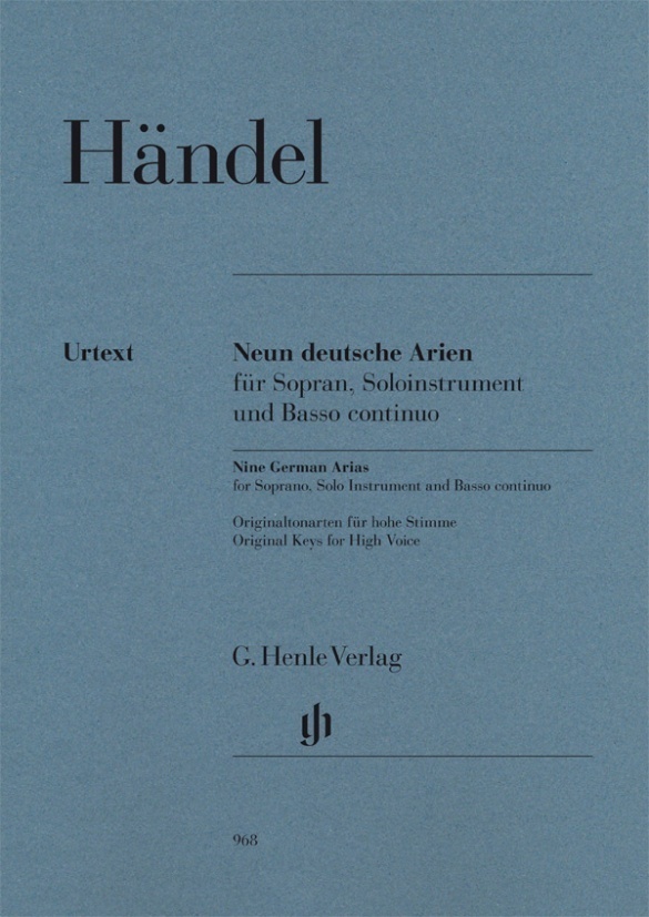 Cover: 9790201809687 | Händel, Georg Friedrich - Neun deutsche Arien für Sopran,...