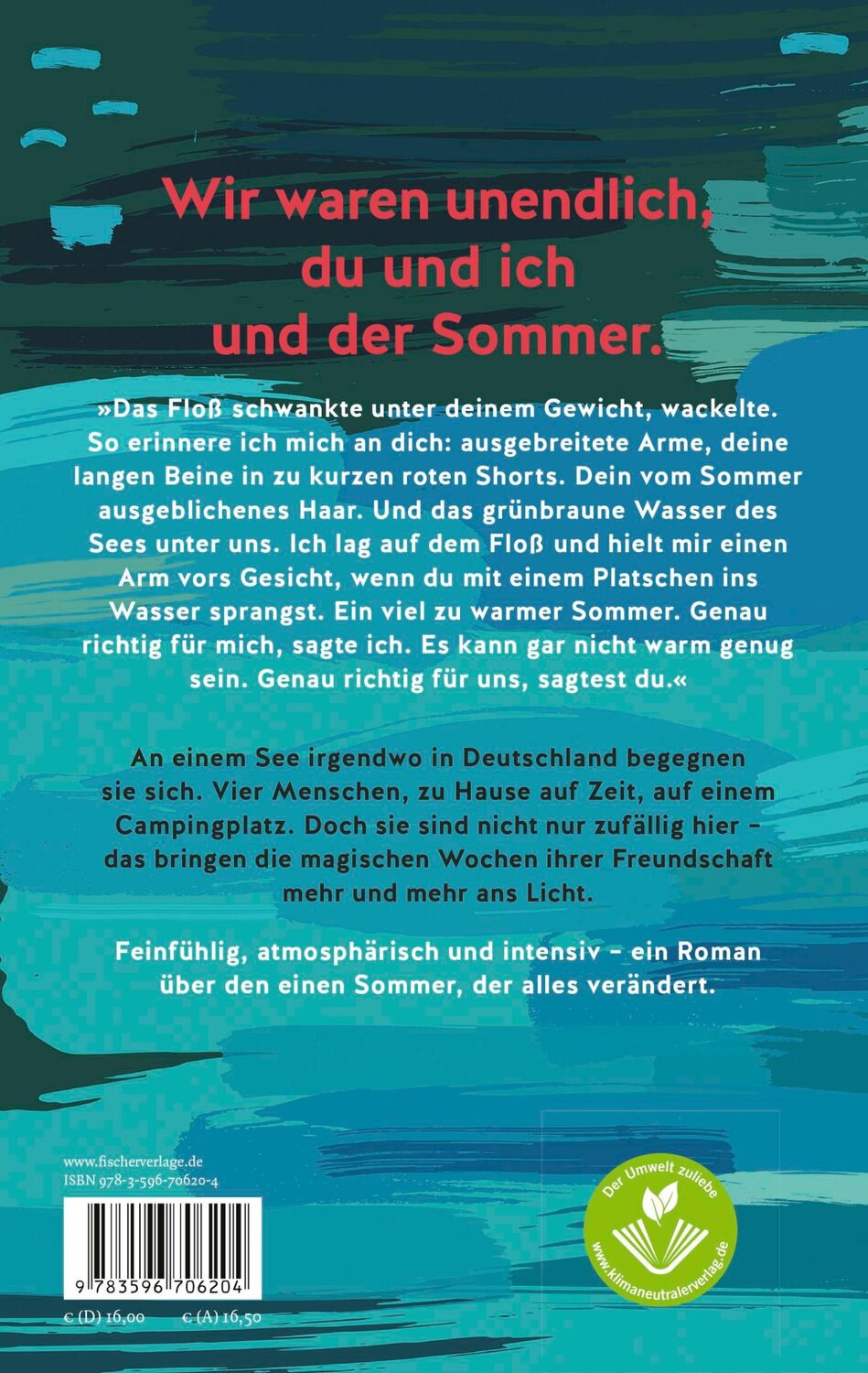 Rückseite: 9783596706204 | Ein unendlich kurzer Sommer | Kristina Pfister | Taschenbuch | 368 S.