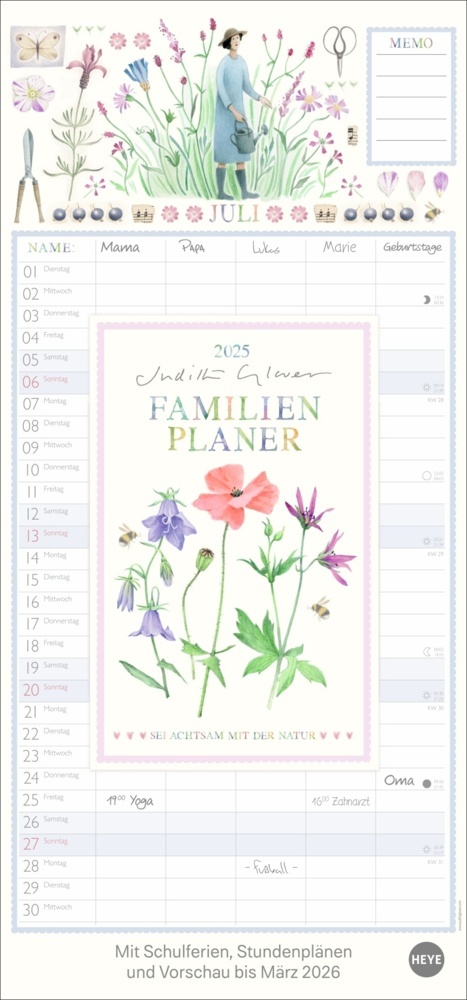 Cover: 9783756405862 | Judith Glover: Familienplaner 2025 | Judith Glover | Kalender | 15 S.