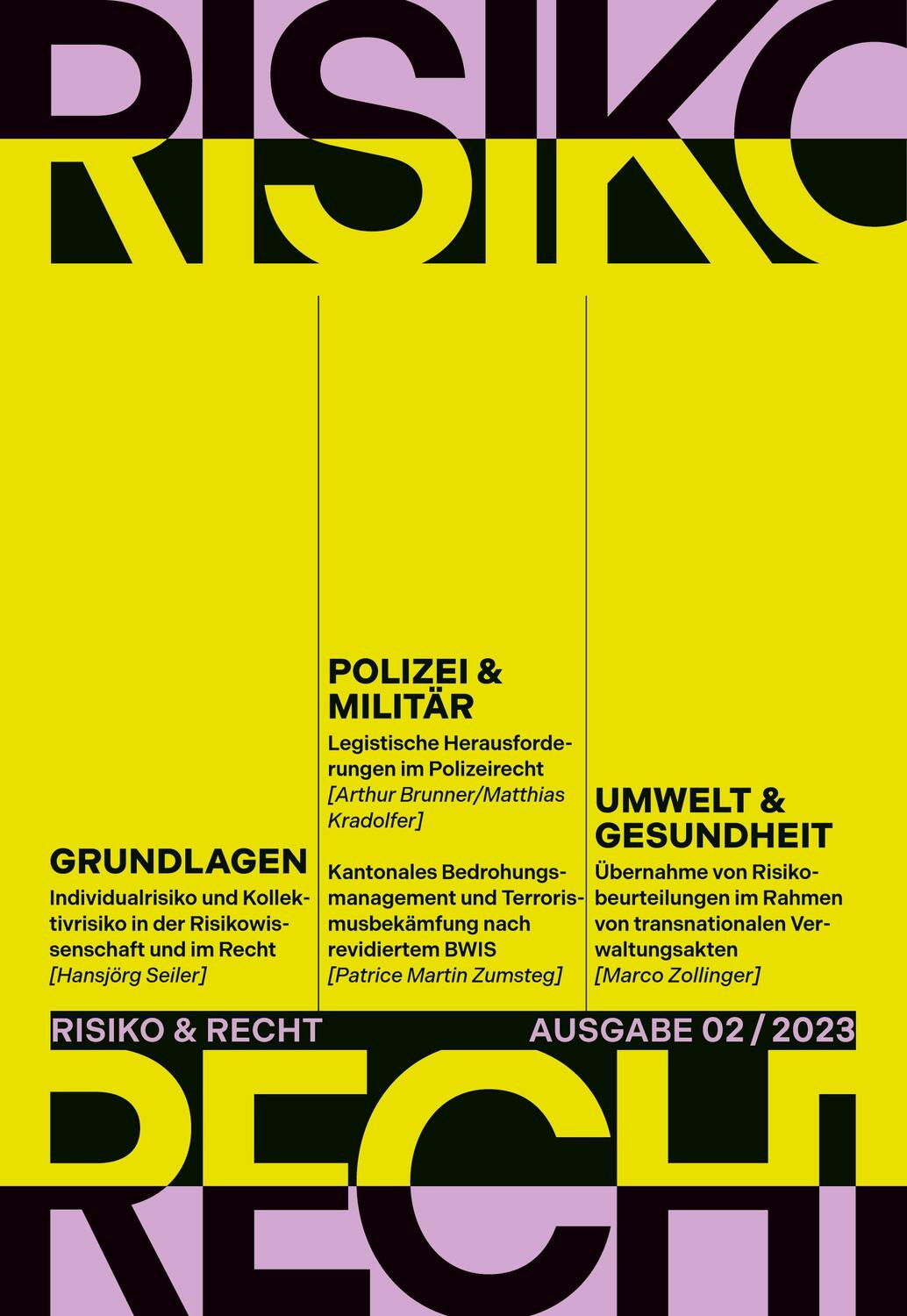 Cover: 9783038056362 | Risiko &amp; Recht 02/2023 | Patrice Martin Zumsteg (u. a.) | Taschenbuch